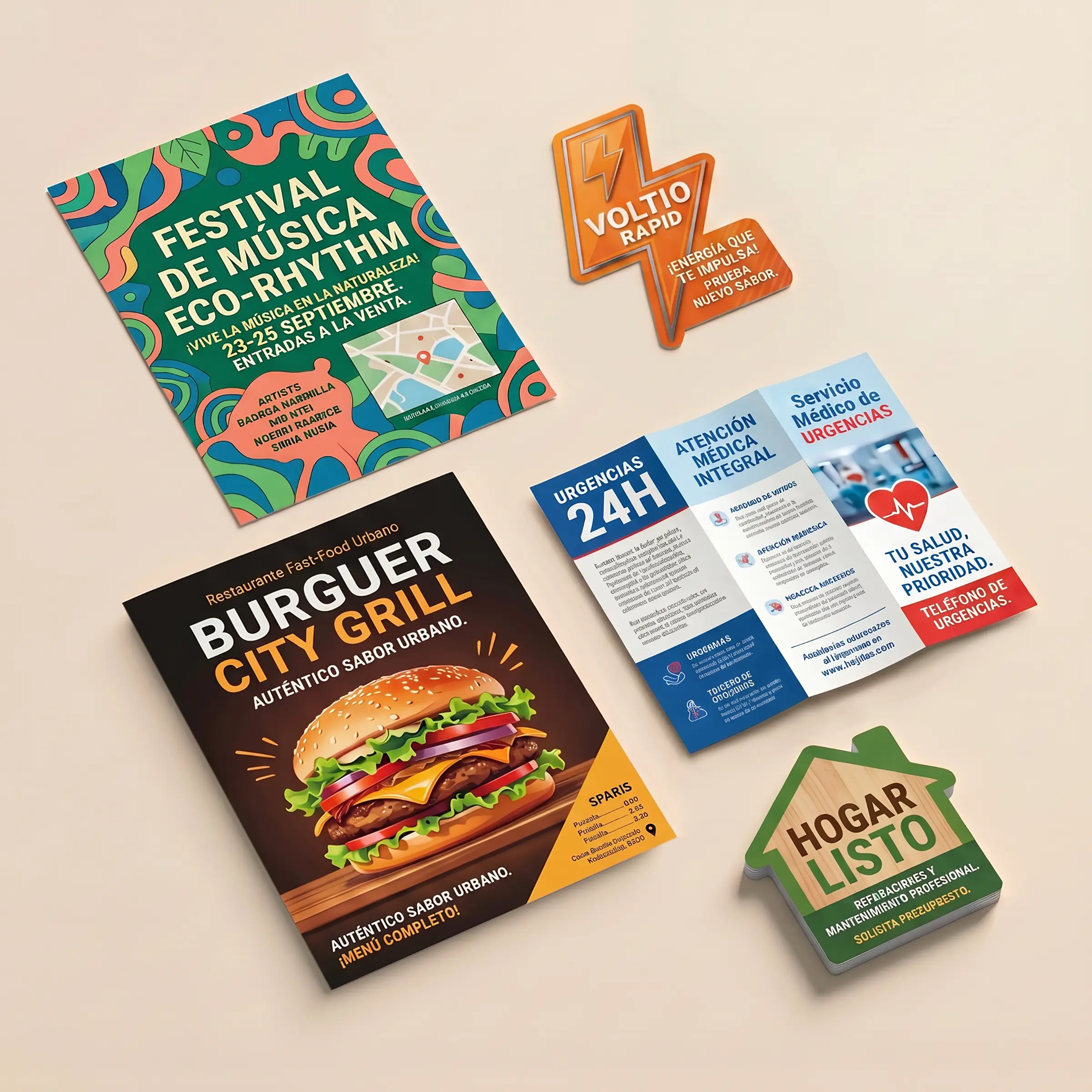 Material publicitario impreso para campañas, promociones y punto de venta