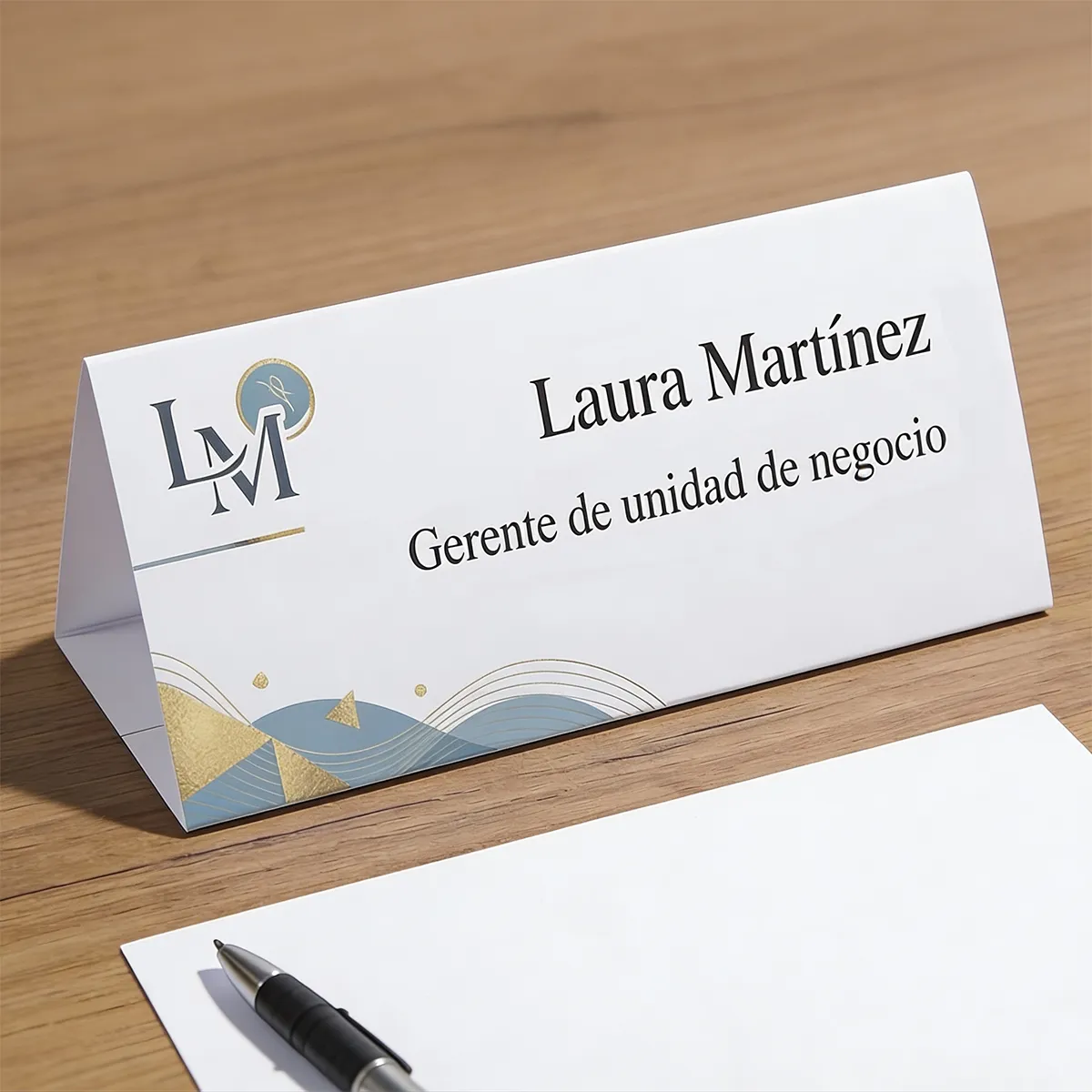 Nombres de sobremesa personalizados para bodas, eventos y mesas corporativas