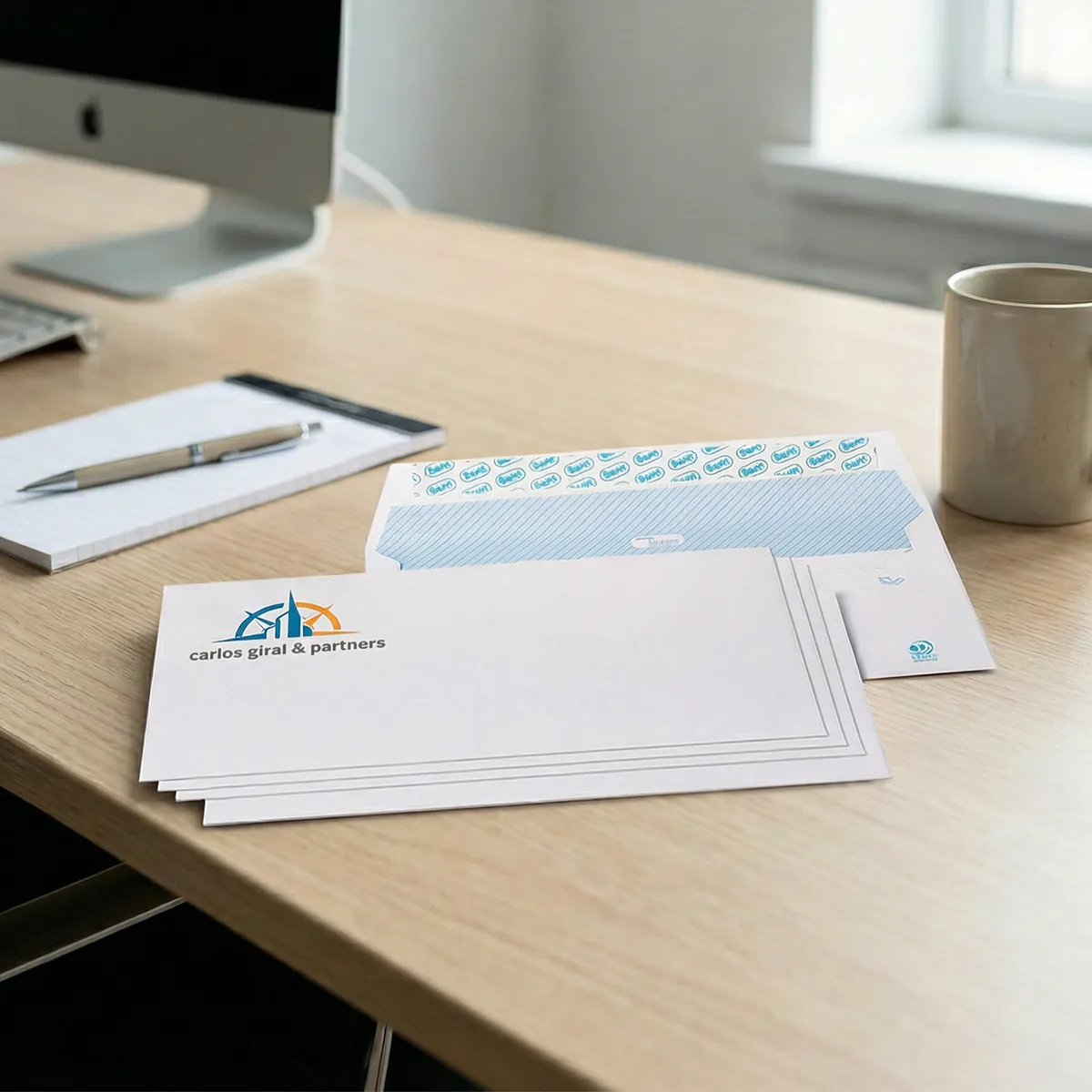 Sobres personalizados (papelería corporativa)