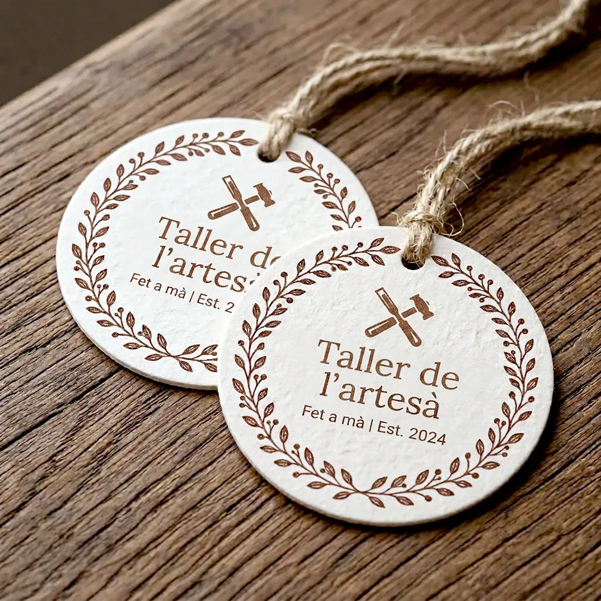 Detalle de Etiquetas colgantes personalizadas